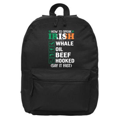 How To Speak Irish Funny 16 in Basic Backpack