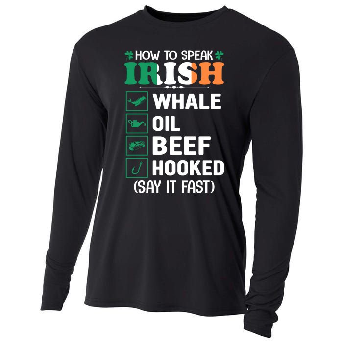 How To Speak Irish Funny Cooling Performance Long Sleeve Crew