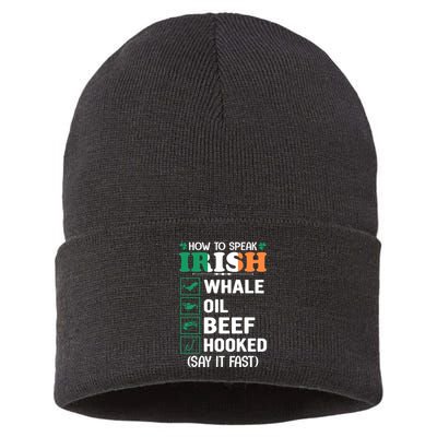 How To Speak Irish Funny Sustainable Knit Beanie
