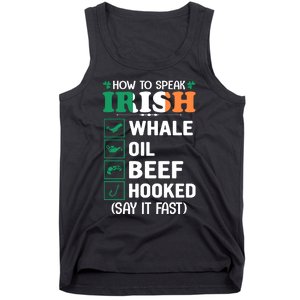 How To Speak Irish Funny Tank Top