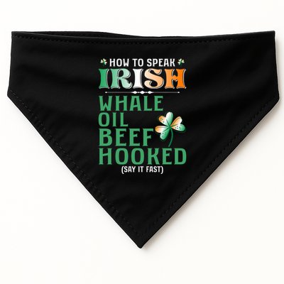How To Speak Irish Whale Oil Beef Hooked USA-Made Doggie Bandana