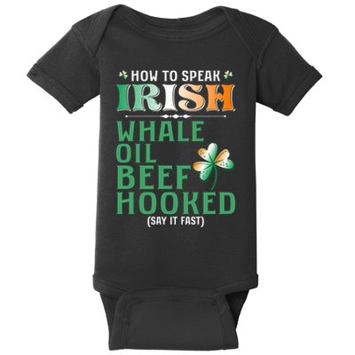 How To Speak Irish Whale Oil Beef Hooked Baby Bodysuit