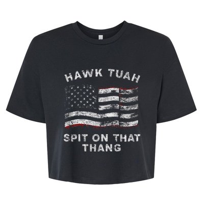 Hawk Tush Spit On That Thang Viral Election Parody Bella+Canvas Jersey Crop Tee