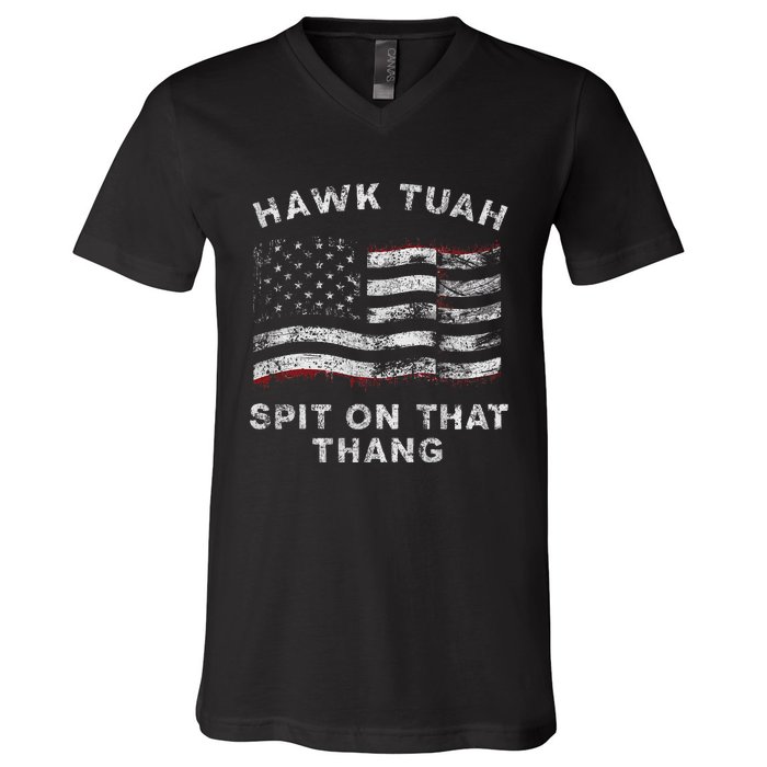 Hawk Tush Spit On That Thang Viral Election Parody V-Neck T-Shirt