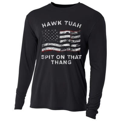 Hawk Tush Spit On That Thang Viral Election Parody Cooling Performance Long Sleeve Crew