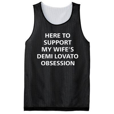 Here To Support My WifeS Demi Lovato Obsession Mesh Reversible Basketball Jersey Tank