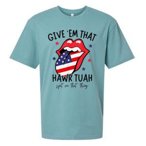 Hawk Tuah Spit On That Thang Sueded Cloud Jersey T-Shirt