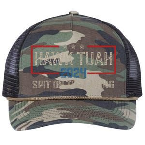 Hawk Tush Spit On That Thing 2024 Parody Election Hawk Tuah Girl Retro Rope Trucker Hat Cap