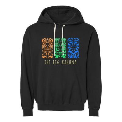 Hawaii Tiki Surfing Polynesian Big Kahuna Retro Hipster Garment-Dyed Fleece Hoodie