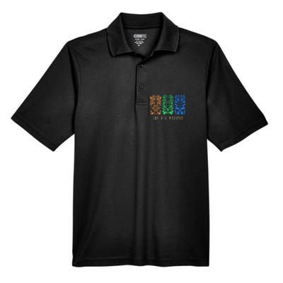 Hawaii Tiki Surfing Polynesian Big Kahuna Retro Hipster Men's Origin Performance Piqué Polo