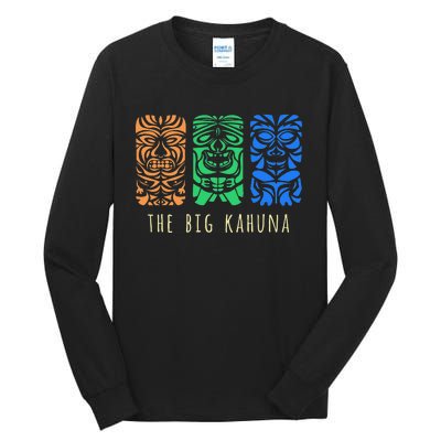 Hawaii Tiki Surfing Polynesian Big Kahuna Retro Hipster Tall Long Sleeve T-Shirt