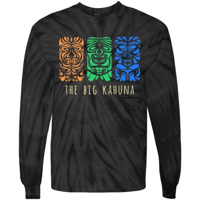 Hawaii Tiki Surfing Polynesian Big Kahuna Retro Hipster Tie-Dye Long Sleeve Shirt