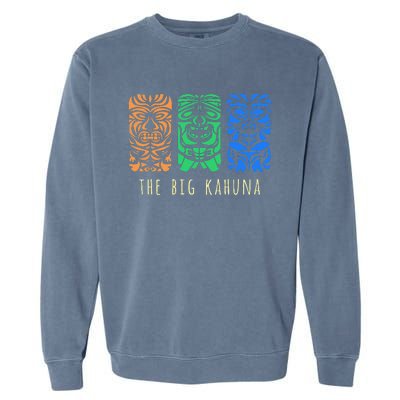 Hawaii Tiki Surfing Polynesian Big Kahuna Retro Hipster Garment-Dyed Sweatshirt