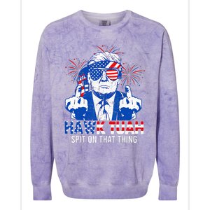 Hawk Tush Spit On That Thing Presidential Candidate Colorblast Crewneck Sweatshirt