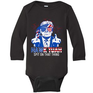 Hawk Tush Spit On That Thing Presidential Candidate Baby Long Sleeve Bodysuit