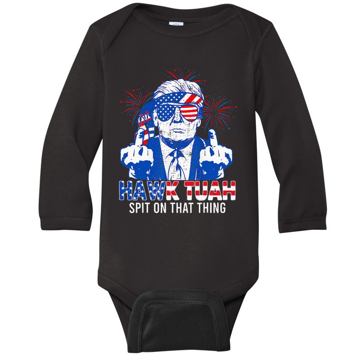 Hawk Tush Spit On That Thing Presidential Candidate Baby Long Sleeve Bodysuit