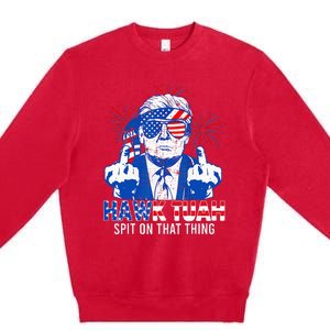 Hawk Tush Spit On That Thing Presidential Candidate Premium Crewneck Sweatshirt