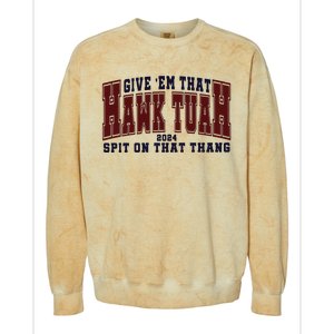 Hawk Tuah Spit On That Thang Colorblast Crewneck Sweatshirt