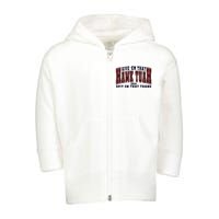 Hawk Tuah Spit On That Thang Toddler Zip Fleece Hoodie