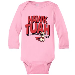 Hawk Tuah Spit On That Thang 2024 Baby Long Sleeve Bodysuit