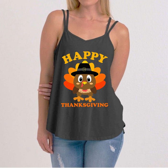 Happy Thanksgiving S For Pilgrim Turkey Women's Strappy Tank