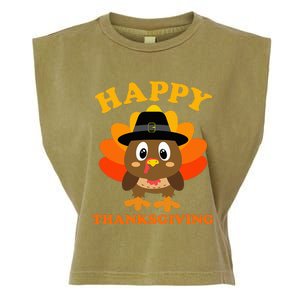 Happy Thanksgiving S For Pilgrim Turkey Garment-Dyed Women's Muscle Tee