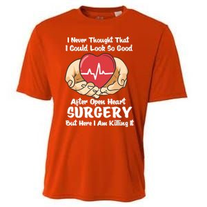 Heart Transplant Survivor Heart Bypass Open Heart Surgery Gift Cooling Performance Crew T-Shirt