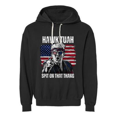 Hawk Tush Spit On That Thing Funny Garment-Dyed Fleece Hoodie