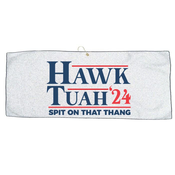 Hawk Tuah Spit On That Thang Funny Large Microfiber Waffle Golf Towel