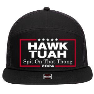 Hawk Tush Spit On That Thang Funny 2024 Election 7 Panel Mesh Trucker Snapback Hat