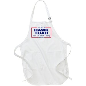 Hawk Tush Spit On That Thang Funny 2024 Election Full-Length Apron With Pockets