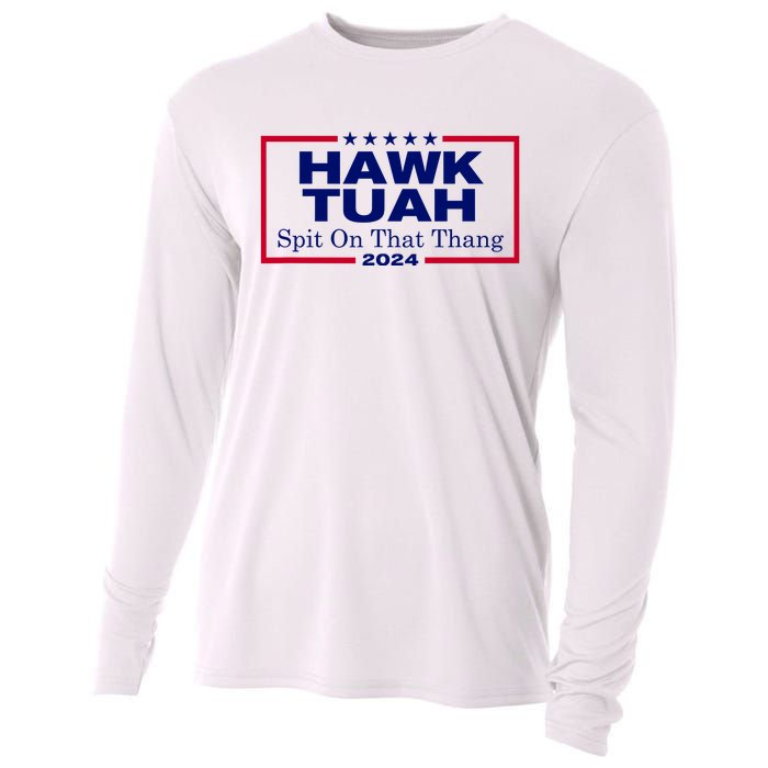 Hawk Tush Spit On That Thang Funny 2024 Election Cooling Performance Long Sleeve Crew