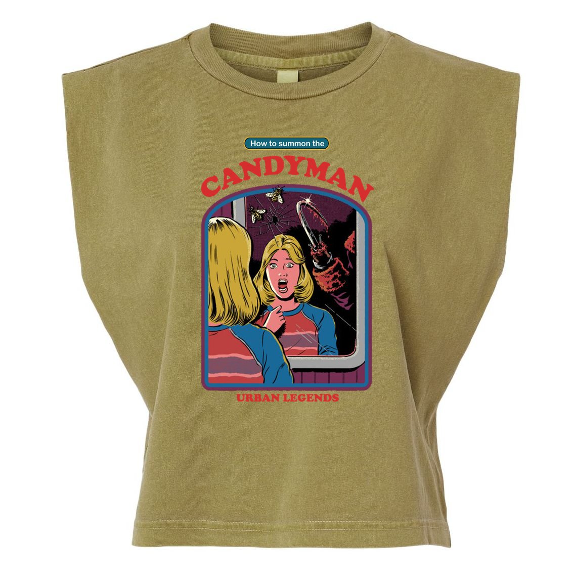 How To Summon The Candy Man Garment-Dyed Women's Muscle Tee