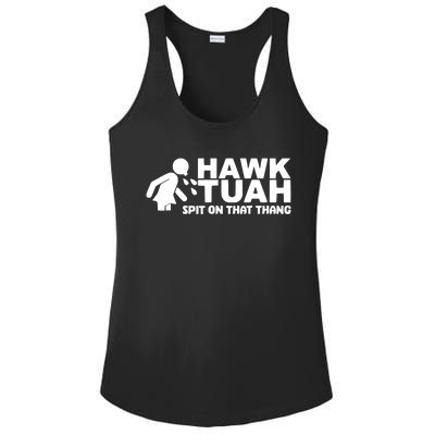 Hawk Tuah Spit On That Thang Ladies PosiCharge Competitor Racerback Tank