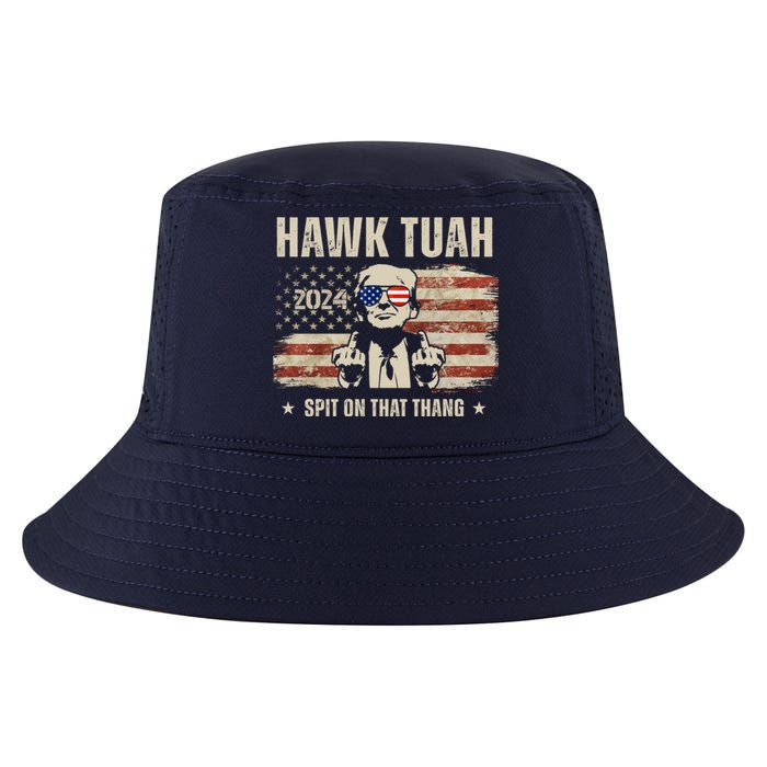 Hawk Tuah Spit On That Thang 2024 Usa Trump Cool Comfort Performance Bucket Hat