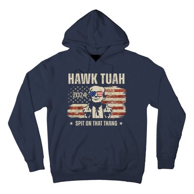 Hawk Tuah Spit On That Thang 2024 Usa Trump Hoodie