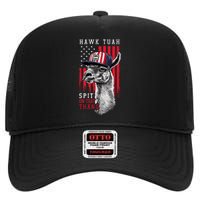 Hawk Tush Spit On That Thing Funny Llama July 4th High Crown Mesh Back Trucker Hat