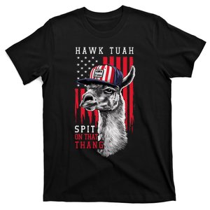 Hawk Tush Spit On That Thing Funny Llama July 4th T-Shirt