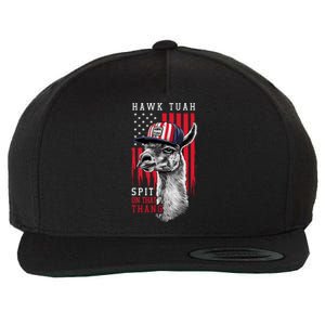 Hawk Tush Spit On That Thing Funny Llama July 4th Wool Snapback Cap