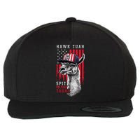 Hawk Tush Spit On That Thing Funny Llama July 4th Wool Snapback Cap