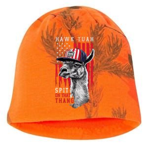 Hawk Tush Spit On That Thing Funny Llama July 4th Kati - Camo Knit Beanie