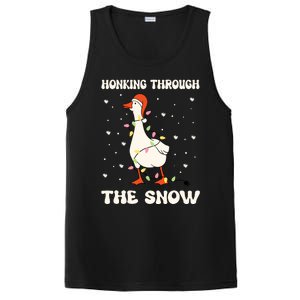 Honking Through The Snow Funny Goose Ugly Christmas PosiCharge Competitor Tank