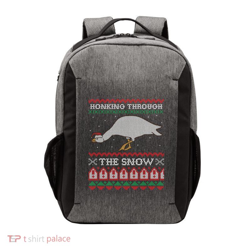 Honking Through The Snow Goose Ugly Christmas Sweater Honk Cool Gift Vector Backpack