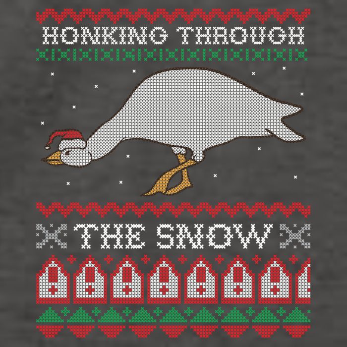 Honking Through The Snow Goose Ugly Christmas Sweater Honk Cool Gift Vector Backpack