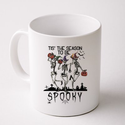 Halloween Tis' The Season To Be Spooky Dancing Skeletons Gift Coffee Mug