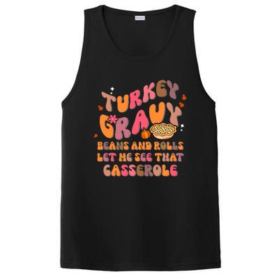 Happy Thanksgiving Turkey Day Gravy Beans Rolls Casserole PosiCharge Competitor Tank