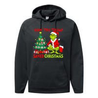 How The Trump Saved Christmas Funny Trump Christmas 2024 Performance Fleece Hoodie