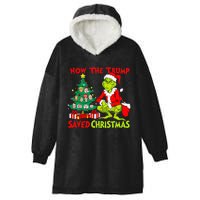 How The Trump Saved Christmas Funny Trump Christmas 2024 Hooded Wearable Blanket