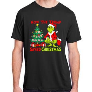 How The Trump Saved Christmas Funny Trump Christmas 2024 Adult ChromaSoft Performance T-Shirt