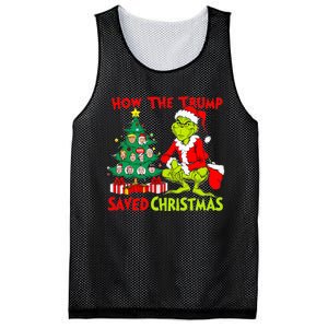 How The Trump Saved Christmas Funny Trump Christmas 2024 Mesh Reversible Basketball Jersey Tank